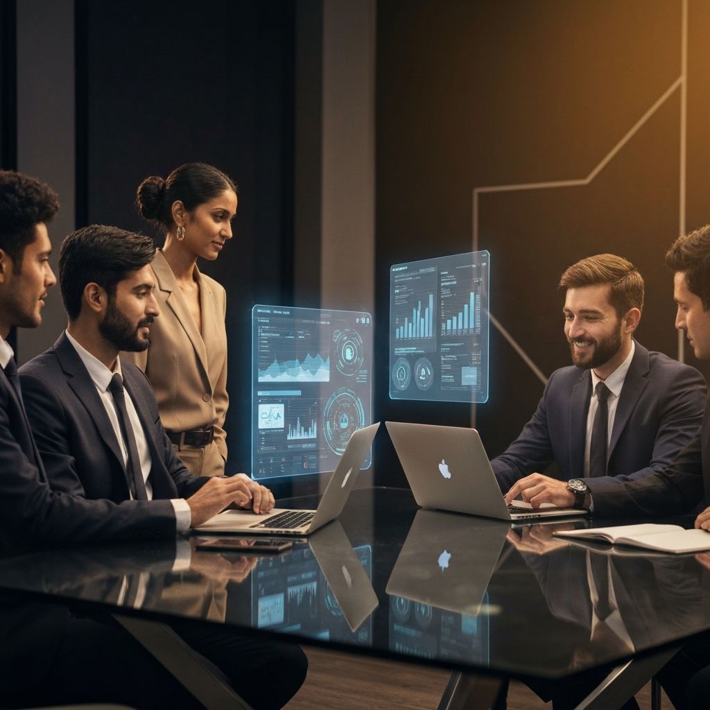 Comunidad de profesionales colaborando con IA y blockchain